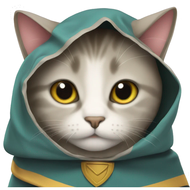 Cat with cape emoji