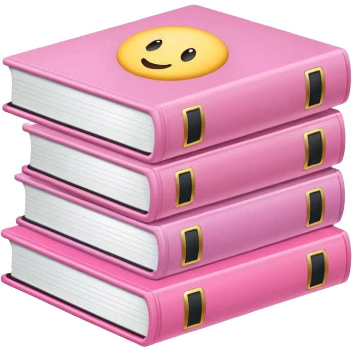 pink textbooks emoji