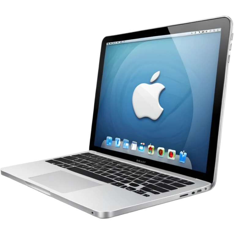 white apple brand laptop emoji