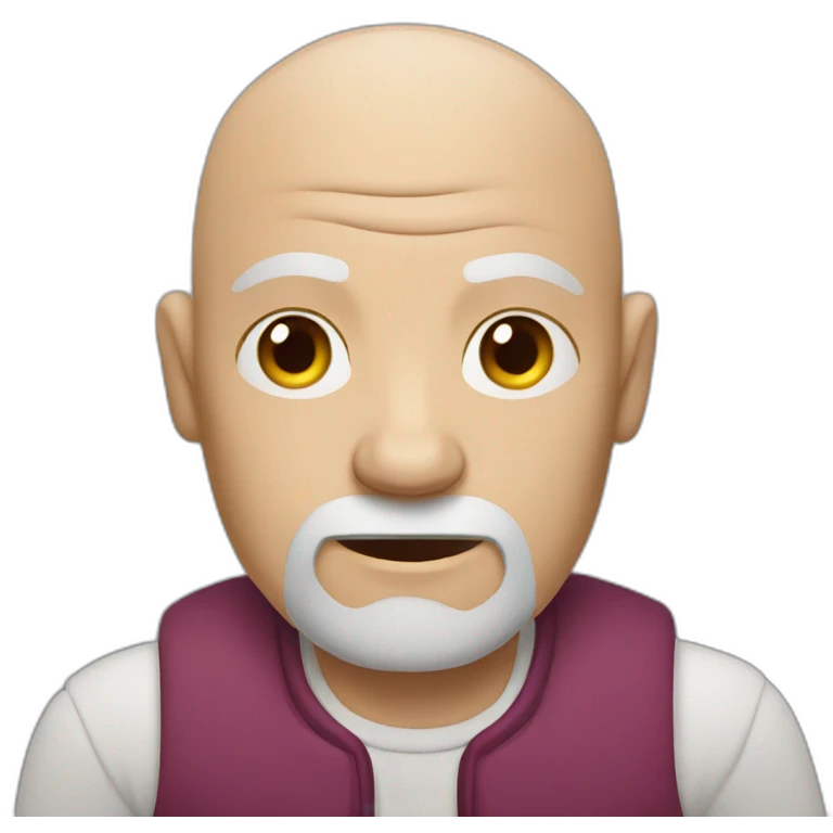 older man, bald, with broken arm emoji