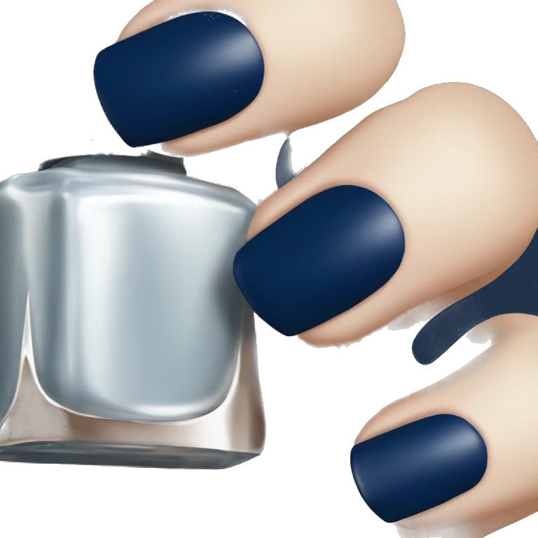navy blue nail polish bottle emoji