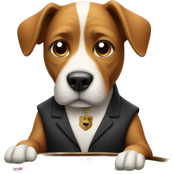 Dog playing poker  emoji