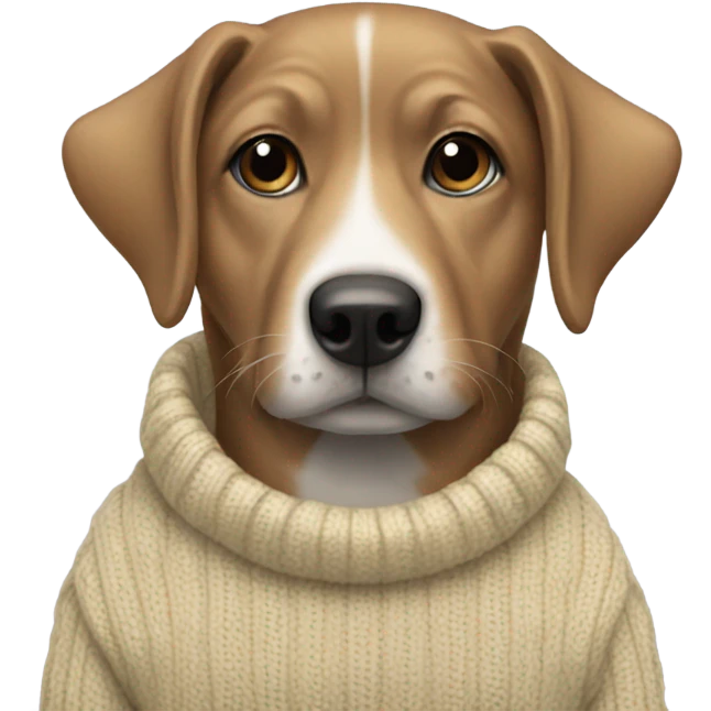 dog with sweater emoji