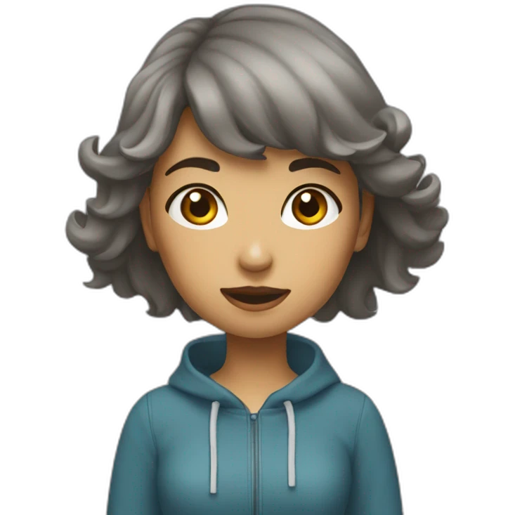 une fille qui frappe un mec emoji