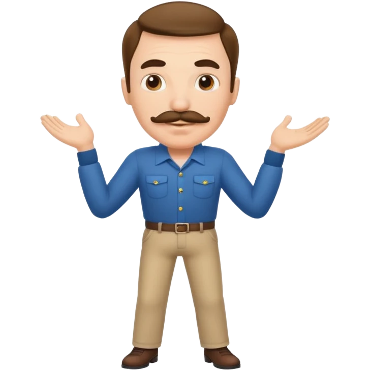 Man shaking ass with a hitler-like appearance  emoji