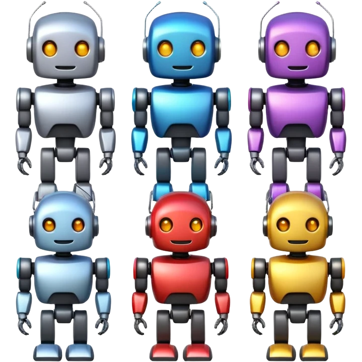Wholesome cute robots emoji