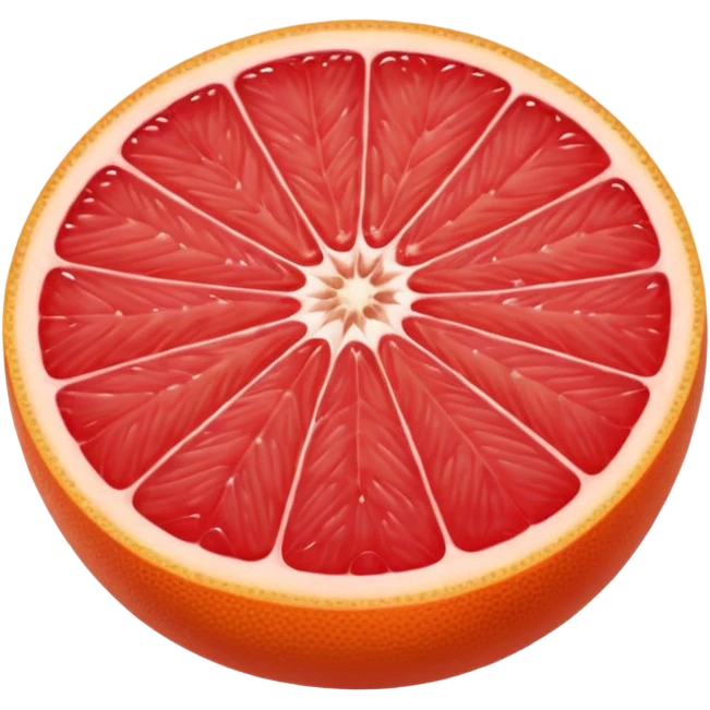 Grapefruit with fingers inside emoji