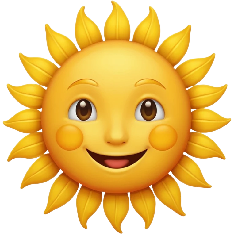 smiling sun emoji, simple and cheerful emoji