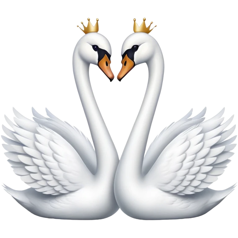 Two romantic swans  emoji