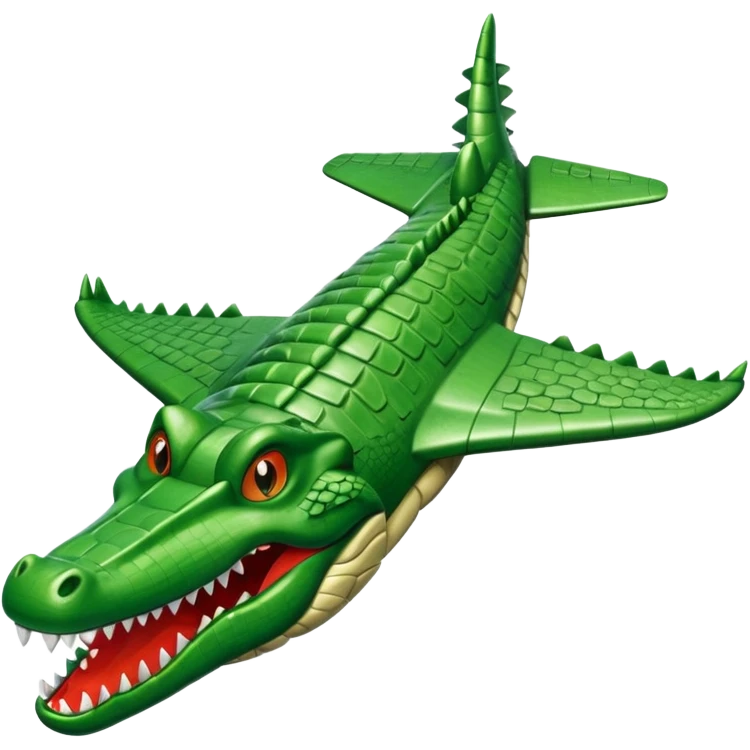 Avión con cara de cocorilo emoji