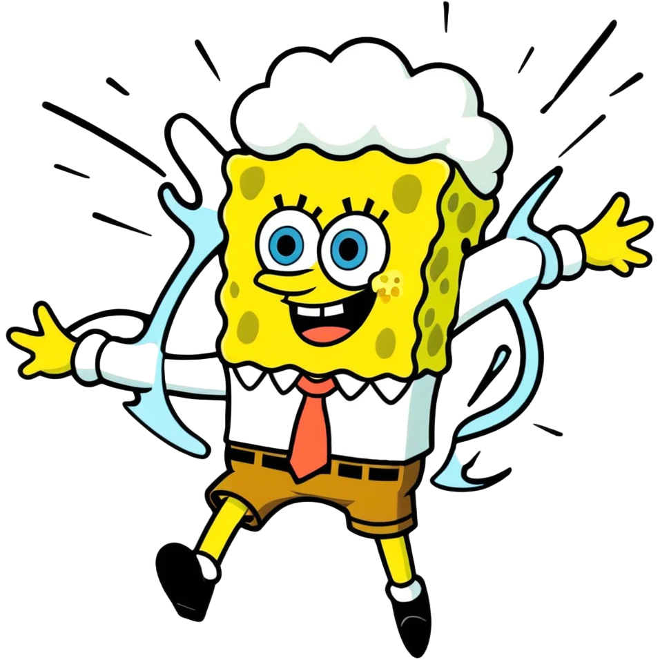 spongebob exploding emoji