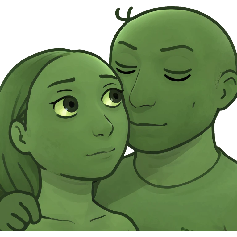Couple cuddling  emoji