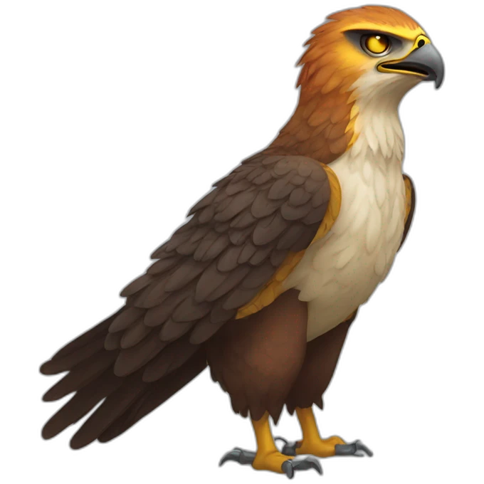 Mutant hawk emoji