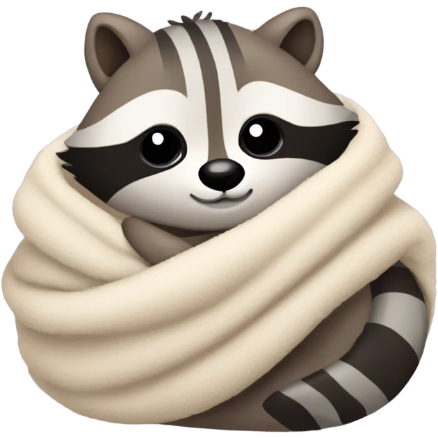Cozy raccoon emoji