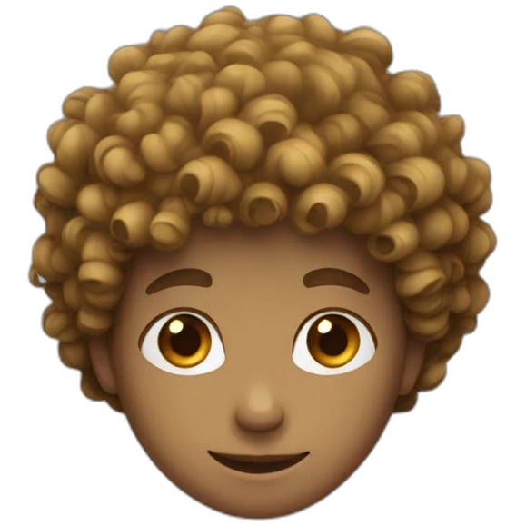 Curly hair boy emoji