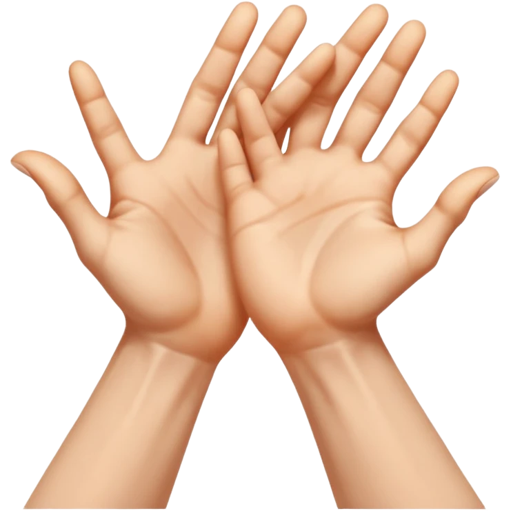 two hands almost touching, inspired by Michelangelo's Creation of Adam, focus on the hands emoji