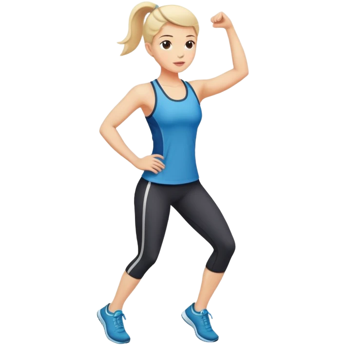 athletic woman exercising standing emoji