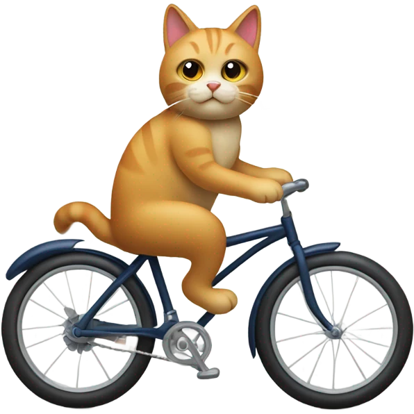 Cat riding a bike  emoji