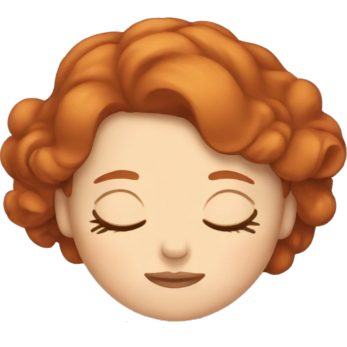 Redhead girl sleeping emoji