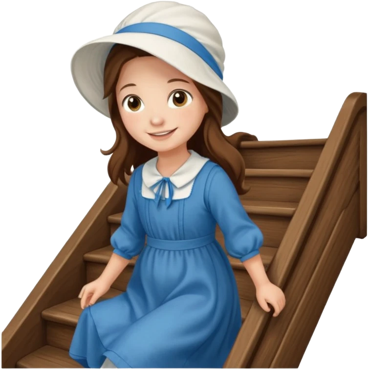 AMISH GIRL SLIDER DOWN STAIRS emoji