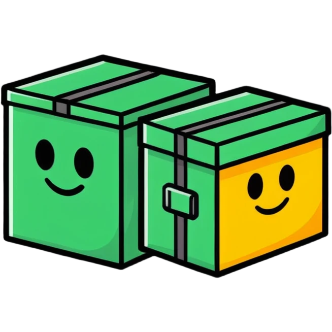 Two boxes and reload icon emoji emoji