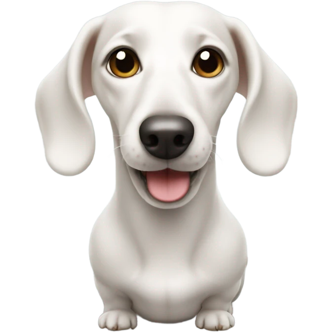 White dachshund  emoji