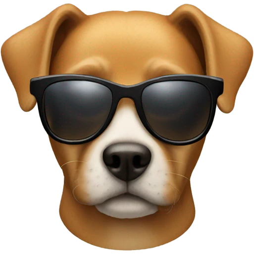 Dog with sunglasses  emoji