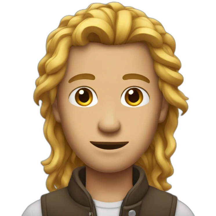 Homme metisse cheveux longs emoji