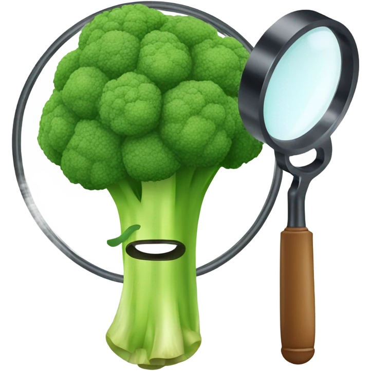 broccoli under magnifying glass emoji
