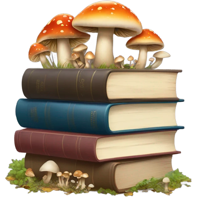 Book and mushrooms emoji