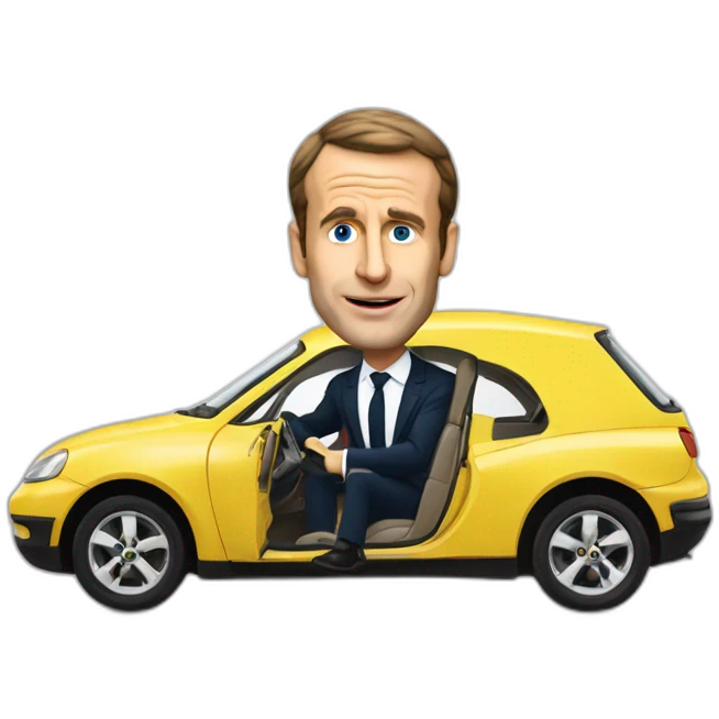 macron en voiture emoji