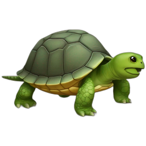 Chat sur une tortue emoji