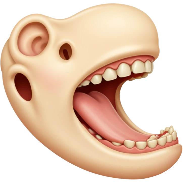 A mouth biting an ankle emoji