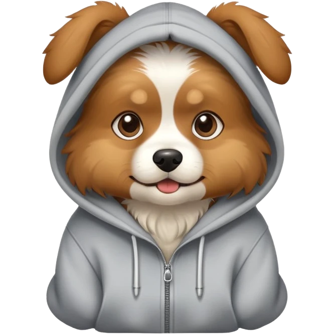 Dog wearing hoodie  emoji