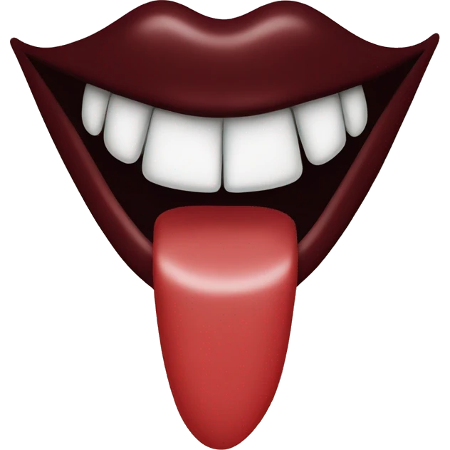 Dark red mouth emoji