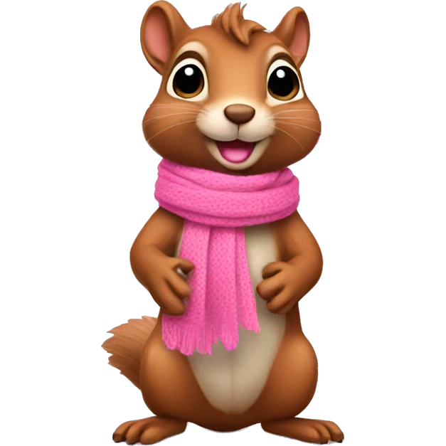 Squirrel with pink scarf emoji