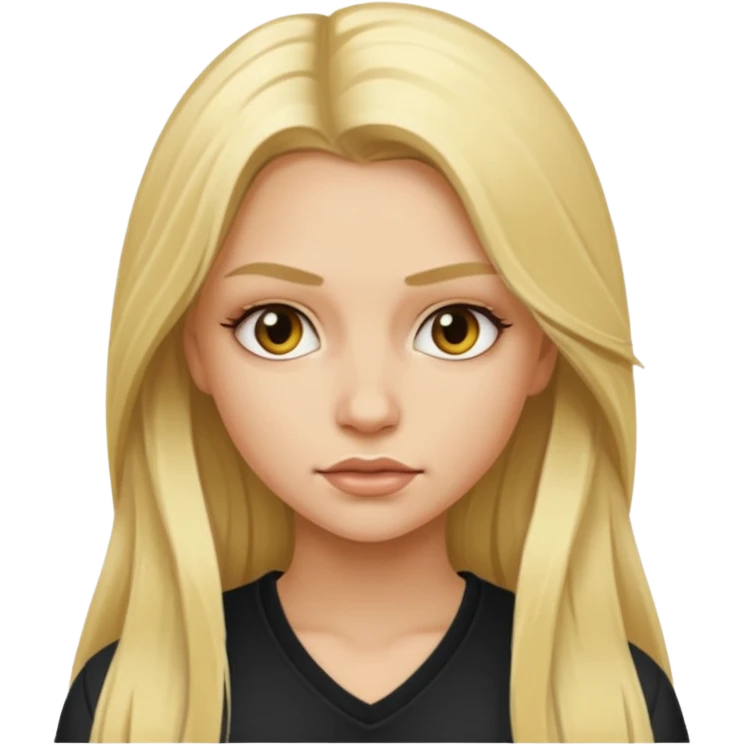 Beautiful blonde Long Hair Gangsta girl emoji