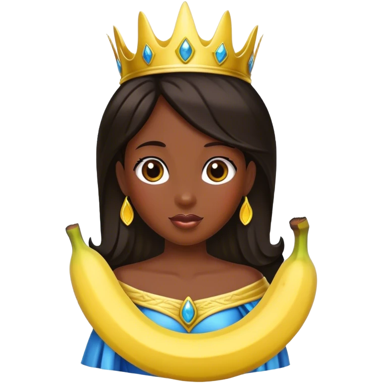 banana princess with dark hair  emoji