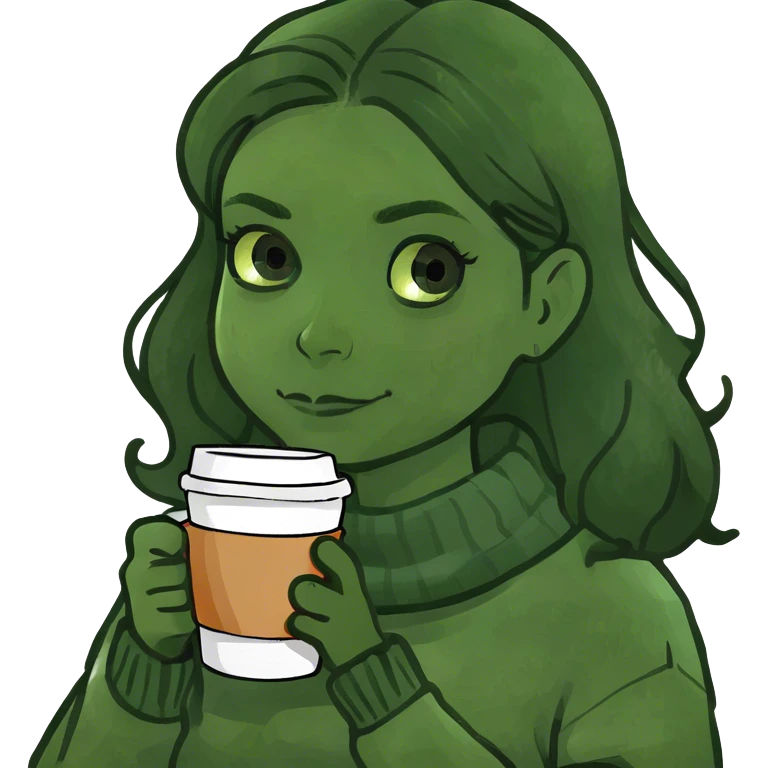 Girl drink coffee emoji