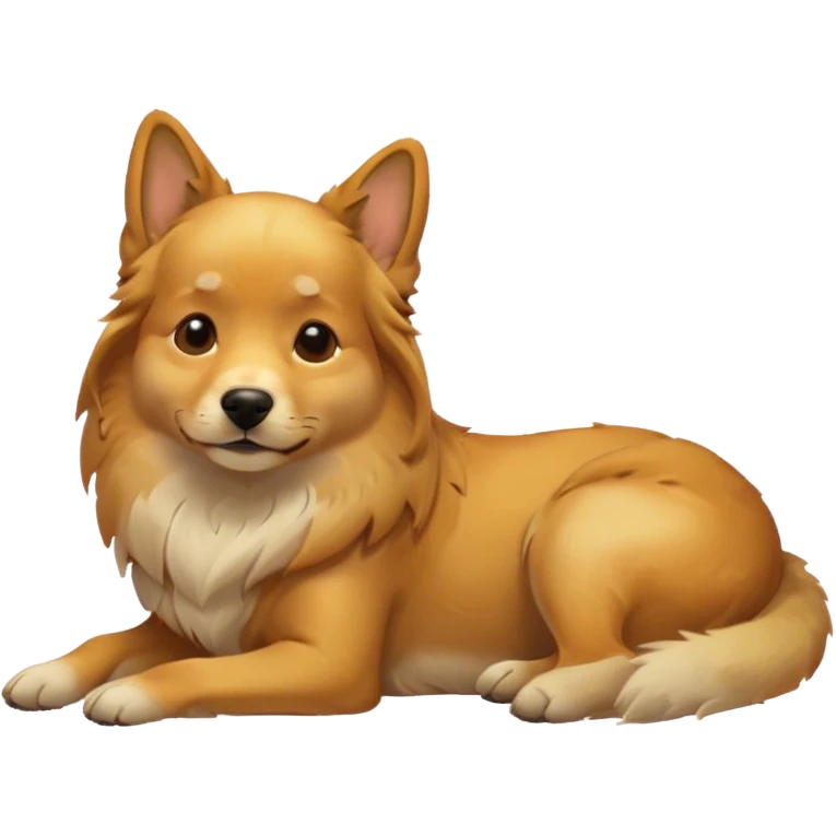 Dog sunbathing emoji