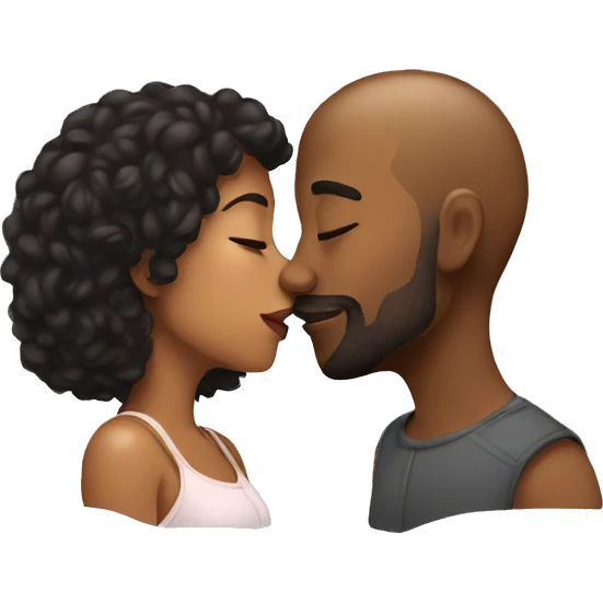 Cute Couple kissing emoji