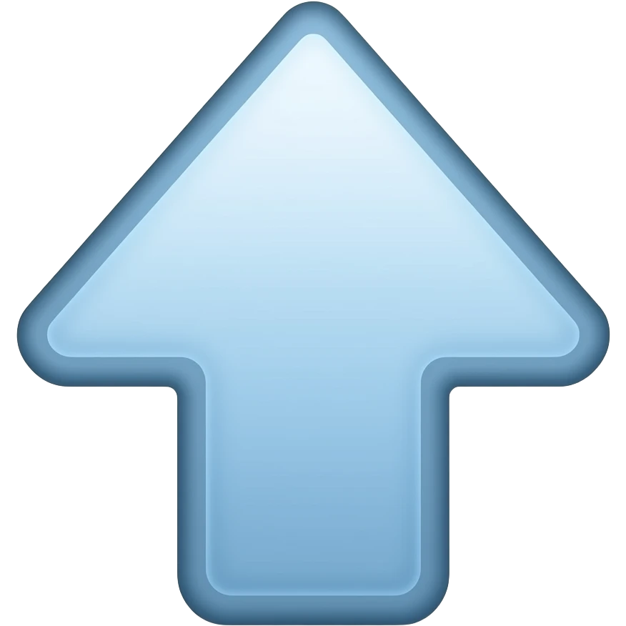 Very small cute outline of an up arrow emoji