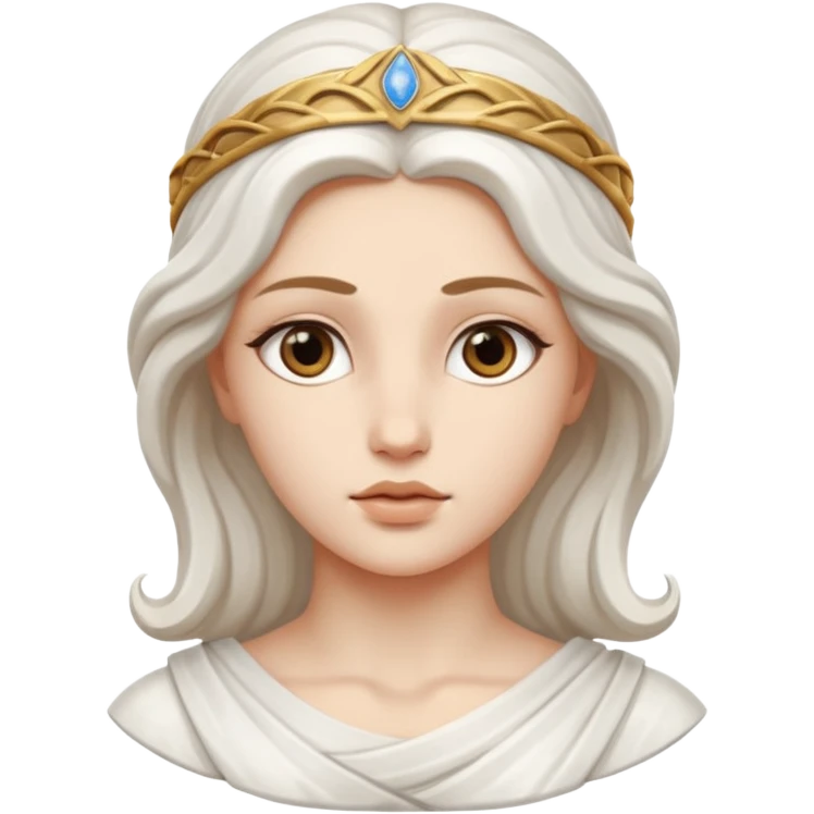 greek goddess sculpture face emoji