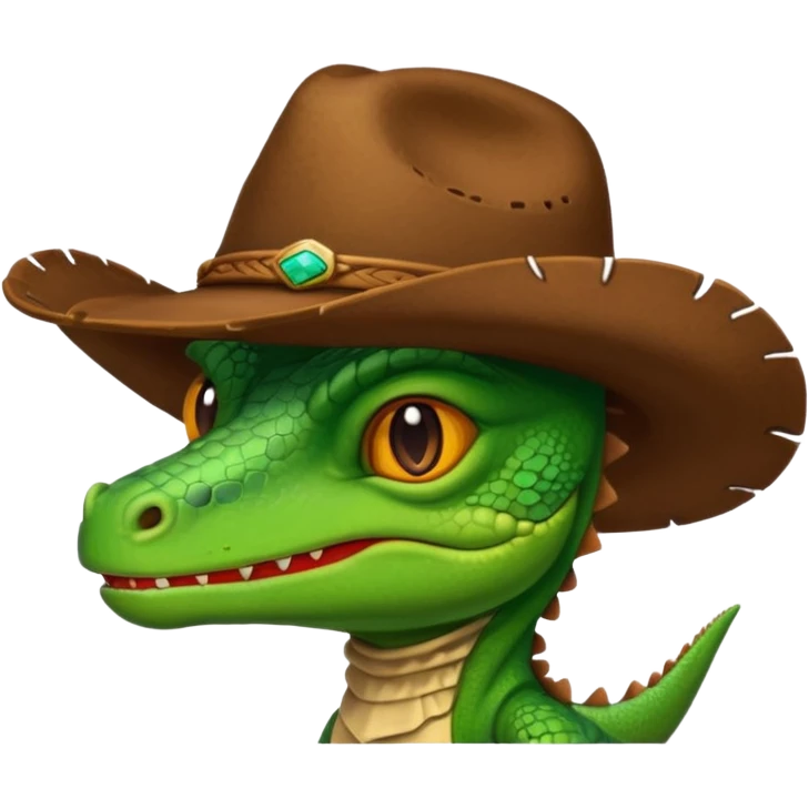 Cowboy lizard ￼ emoji