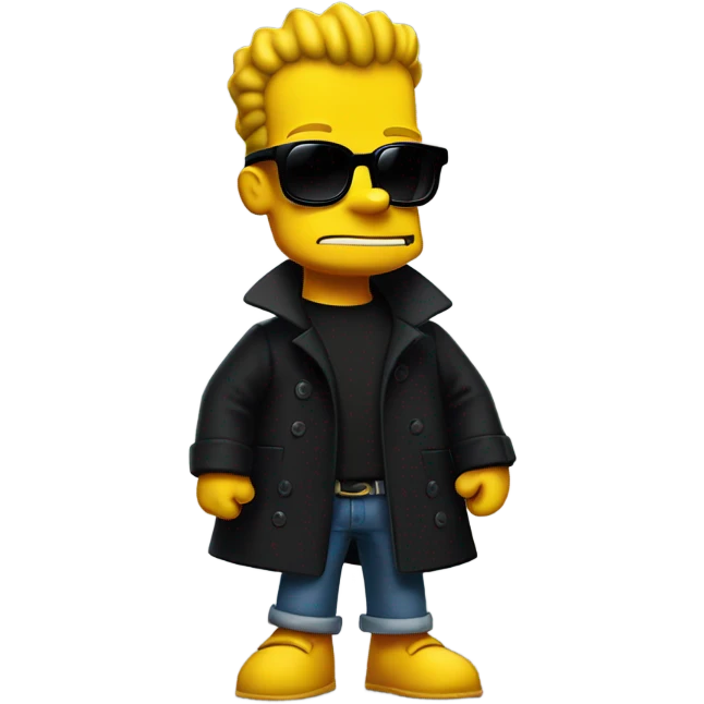 BART Simpson as neo in the matrix  emoji