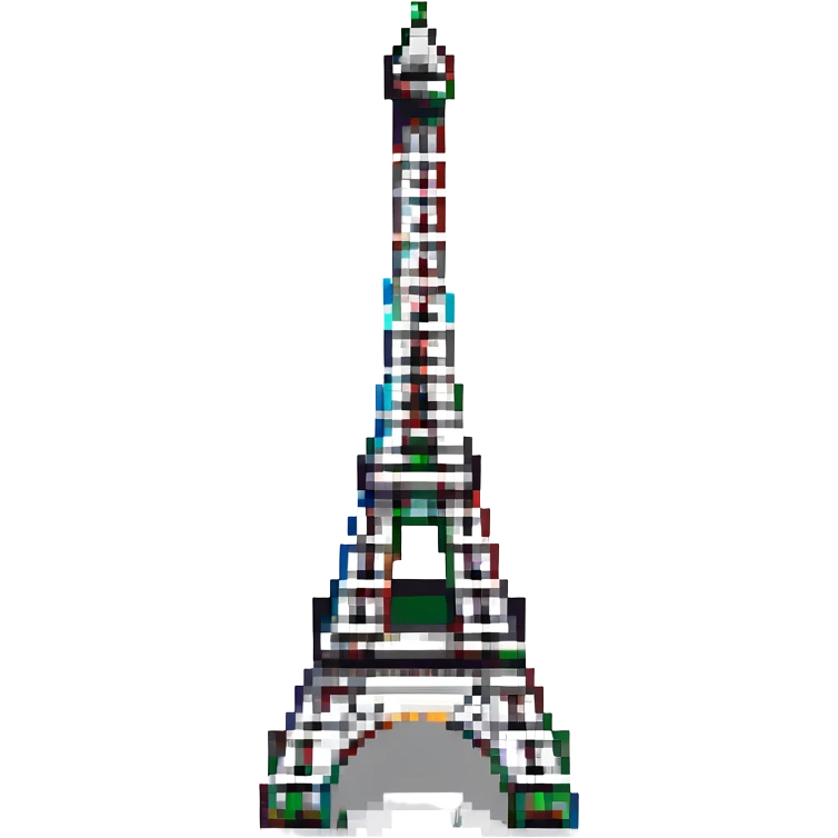 Eiffel Tower in pixel art style emoji
