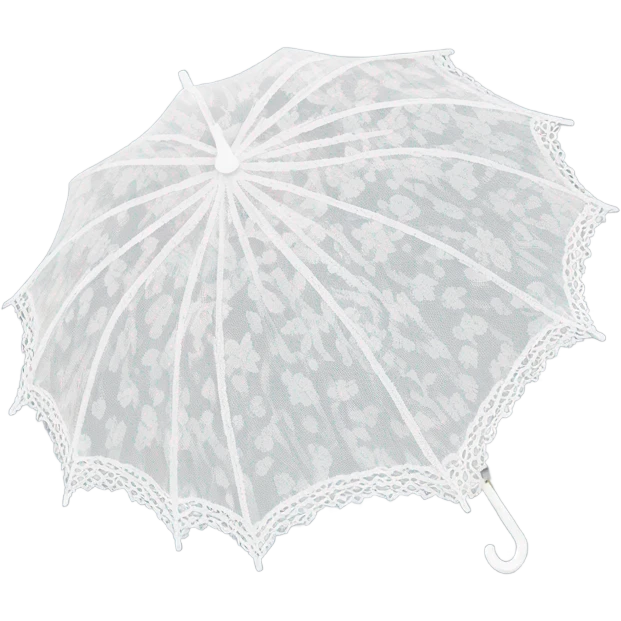 White lace umbrella  emoji