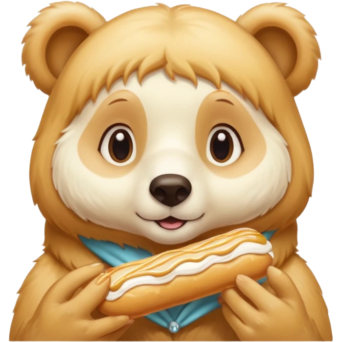 Butterscotch éclair and white female  bears combined  emoji