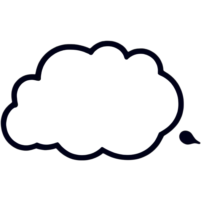 thought bubble with ideas, brainstorming app logo emoji