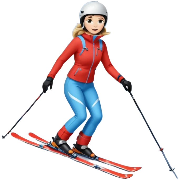 Woman Skiing, Matterhorn emoji